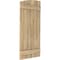 Ekena Millwork Americraft 6-Board (2 Batten) Wood Joined Board-n-Batten Shutters w/Ellipt Top, ARW101BE621X77UNH, PR ARW101BE621X77UNH - alternate 6